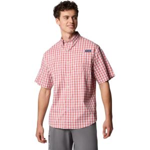 Columbia Men’s Super Tamiami Long Sleeve Shirt(Dusty Crimson Gradient Check)