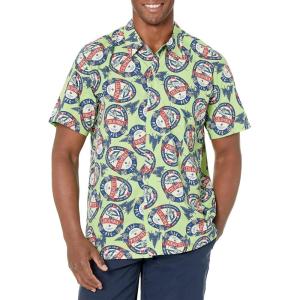 Columbia Men’s Super Tamiami Long Sleeve Shirt(Lime Glow Holiday Spirits Print)