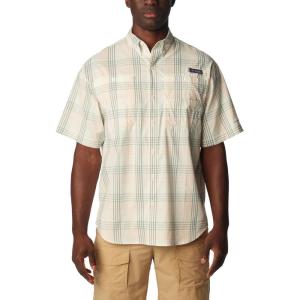 Columbia Men’s Super Tamiami Long Sleeve Shirt(Peach Fizz/All Over Gingham)