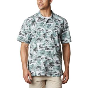 Columbia Men’s Super Tamiami Long Sleeve Shirt(Pond Polynesian Print)