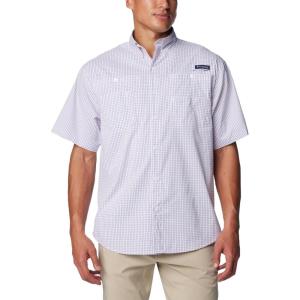 Columbia Men’s Super Tamiami Long Sleeve Shirt(Sunset Red/Multi Gingham)