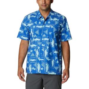 Columbia Men’s Super Tamiami Long Sleeve Shirt(Vivid Blue Anchors Up)