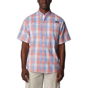 Columbia Men’s Super Tamiami Long Sleeve Shirt(Vivid Blue/All Over Gingham)