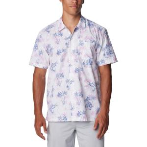Columbia Men’s Super Tamiami Long Sleeve Shirt(White/Scribbled)