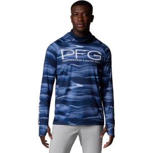 Columbia Mens Super Terminal Tackle Vent Hoodie(Collegiate Navy Obsidian)