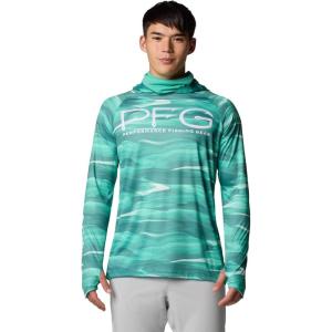 Columbia Mens Super Terminal Tackle Vent Hoodie(Glaze Green Obsidian)