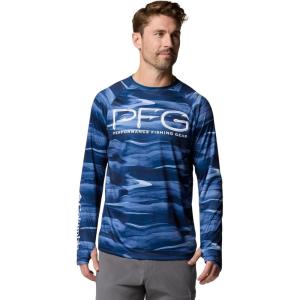 Columbia Mens Super Terminal Tackle Vent Long Sleeve(Collegiate Navy Obsidian)