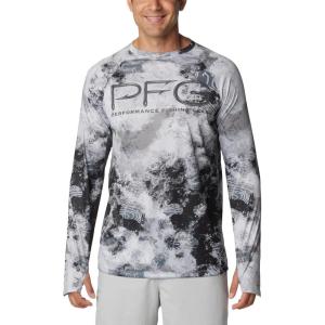 Columbia Mens Super Terminal Tackle Vent Long Sleeve(Cool Grey Deepwaters Camo)