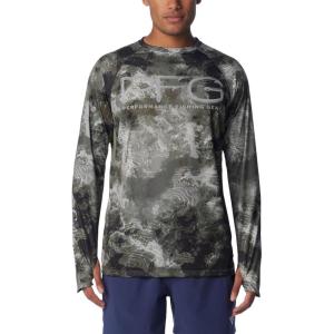 Columbia Mens Super Terminal Tackle Vent Long Sleeve(Cypress Deepwaters Camo)