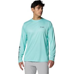Columbia Mens Terminal Tackle PFG Fins and Stripes Long Sleeve(Gulf Stream/Fins & Stripes Tarpon)