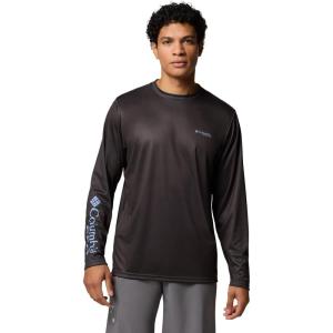 Columbia Mens Terminal Tackle PFG Fins and Stripes Long Sleeve(Shark/Fins & Stripes Trout)