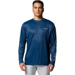 Columbia Mens Terminal Tackle PFG Fish Shine Long Sleeve(Coll Navy/Pfg Tarpon Shine)