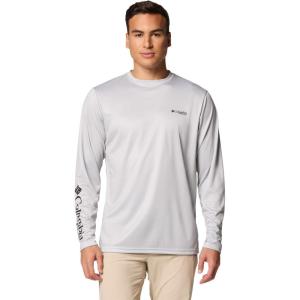 Columbia Mens Terminal Tackle PFG Fish Shine Long Sleeve(Cool Grey/Pfg Trout Shine)