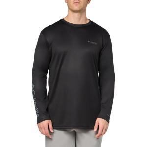 Columbia Mens Terminal Tackle PFG Fish Star Long Sleeve(Black/Black Star Bass)