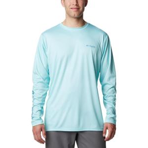 Columbia Mens Terminal Tackle PFG Fish Star Long Sleeve(Gulf Stream/Canyon Blue Marlin Gradient)