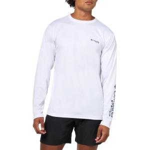 Columbia Mens Terminal Tackle PFG High Side Long Sleeve(White/Pfg High Side Marlin)