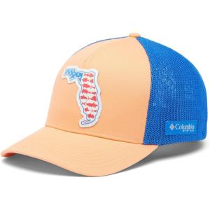 Columbia Unisex-Adult PFG Statetriot Mesh Ball Cap(Bright Nectar/Vivid Blue/Fl Patch)