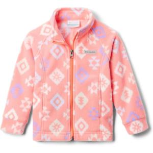 Columbia Youth Girls Benton Springs II Printed Fleece(Hot Coral Hinterland)