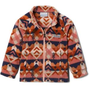 Columbia Youth Girls Benton Springs II Printed Fleece(Peach Blossom Checkpoint)