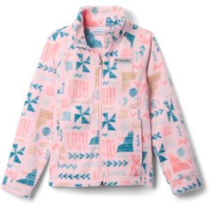 Columbia Youth Girls Benton Springs II Printed Fleece(Satin Pink Outerbounds)