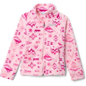 Columbia Youth Girls Benton Springs II Printed Fleece(Satin Pink Peaked)