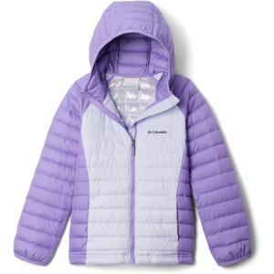 Columbia baby-girls Powder Lite II Hooded Jacket(Snowdrift/Paisley Purple)