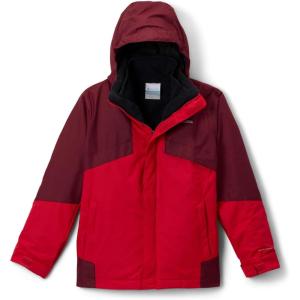 Columbia boys Bugaboo III Fleece Interchange Jacket(Mountain Red/Rich Wine/Black)