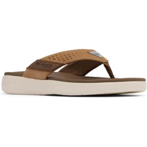 Columbia mens Pfg Boatside Flip Lea(Dark Truffle/Elk)