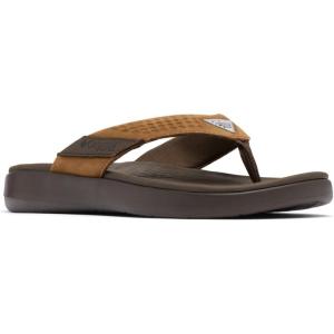 Columbia mens Pfg Boatside Flip Lea(Tundra/Light Brown)