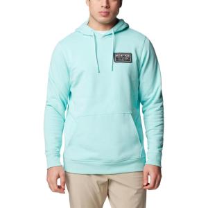 Columbia mens Pfg Castback Hoodie(Gulf Stream/Black)