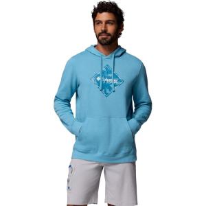 Columbia mens Pfg Diamond Fill Hoodie(Vintage Blue/Diamond Fill)