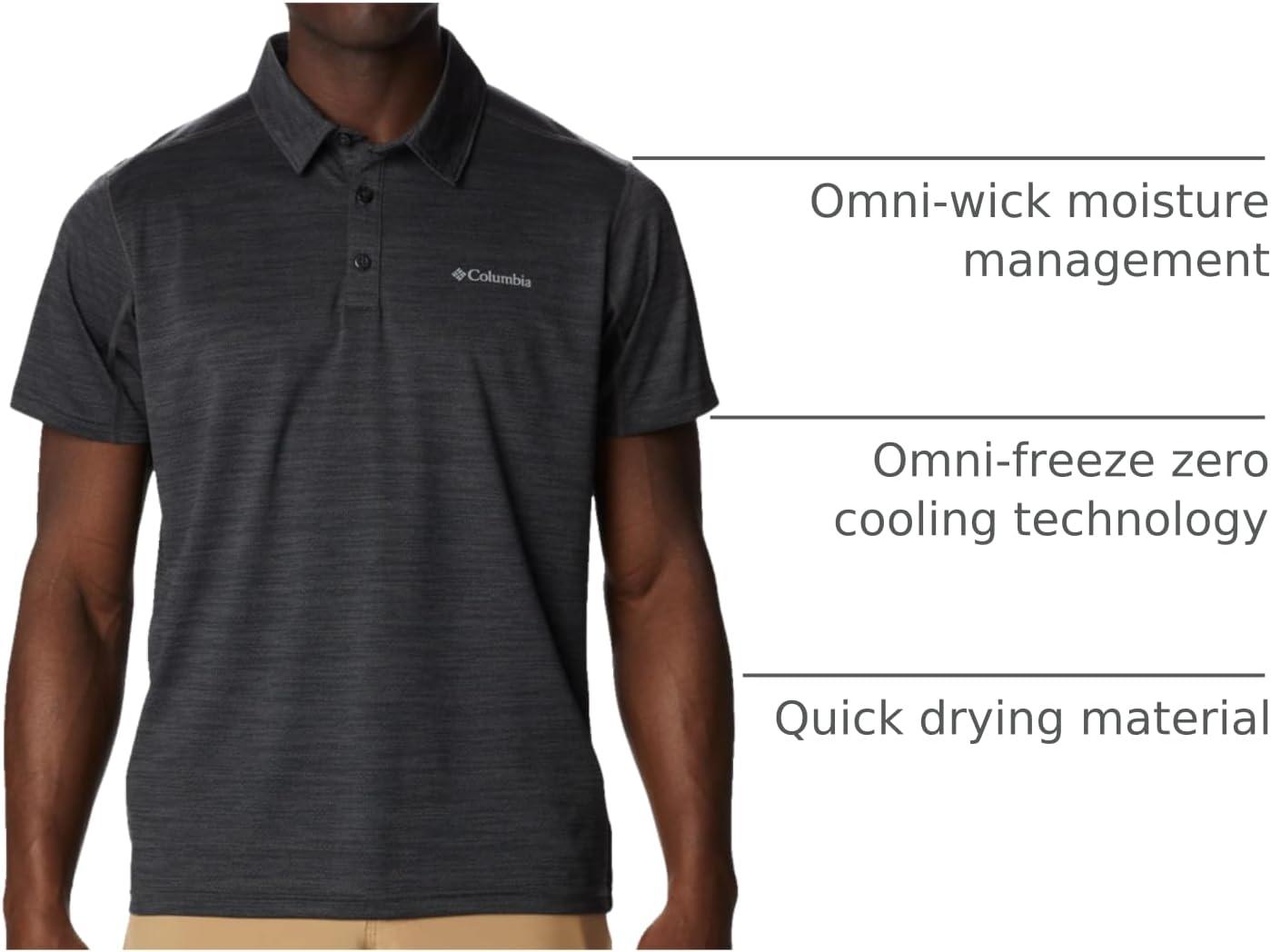imageColumbia Mens Alpine Chill Zero PoloBlack Heather
