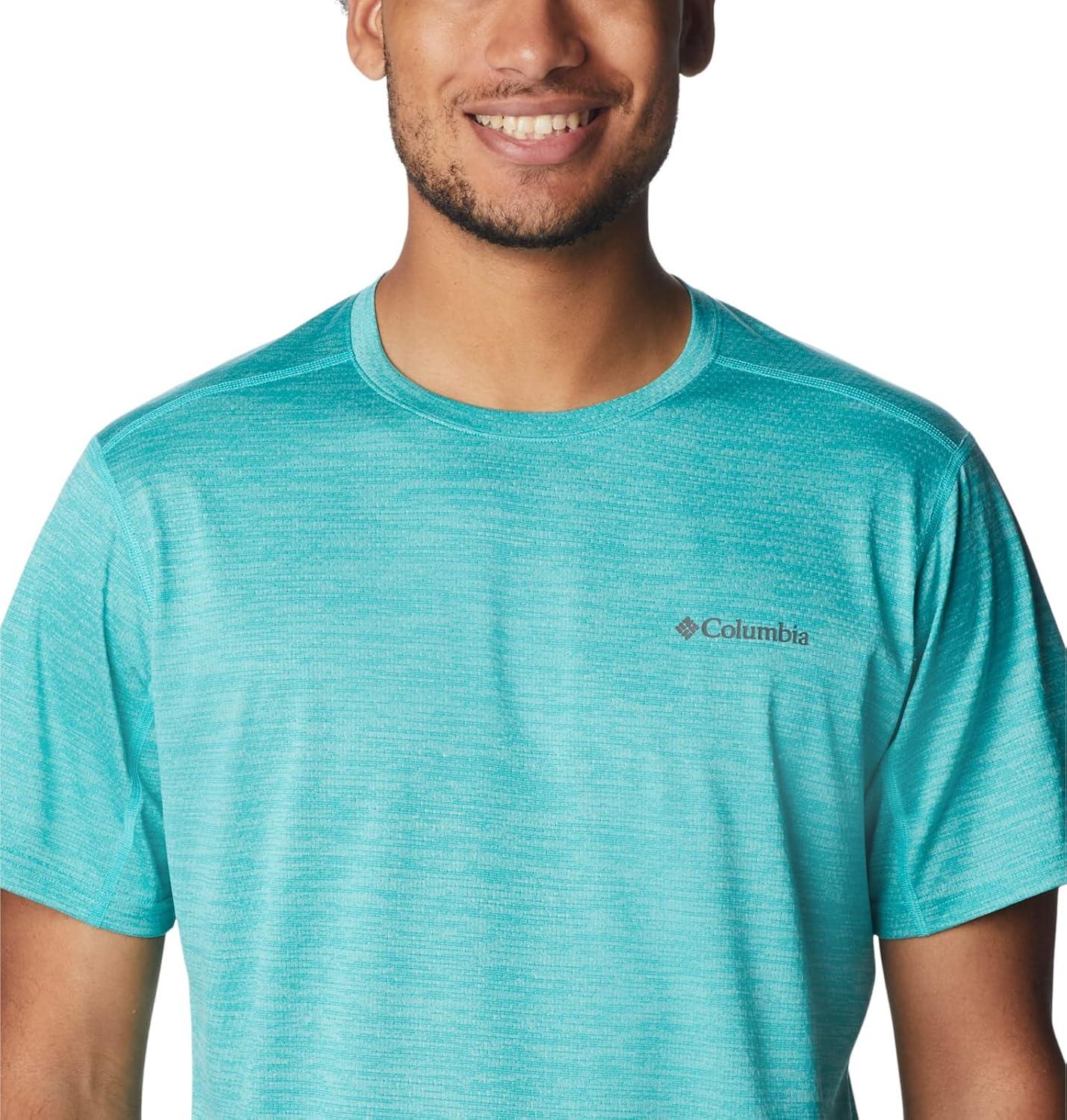imageColumbia Mens Alpine Chill Zero Short Sleeve CrewBright Aqua Heather