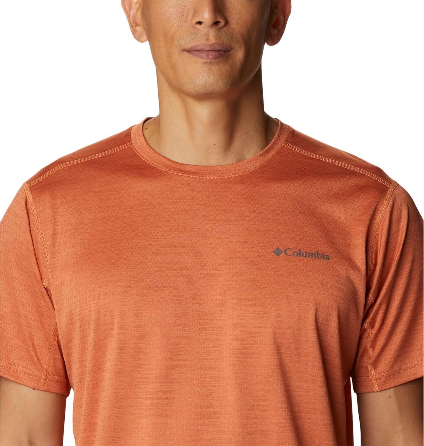 imageColumbia Mens Alpine Chill Zero Short Sleeve CrewDesert Orange Heather