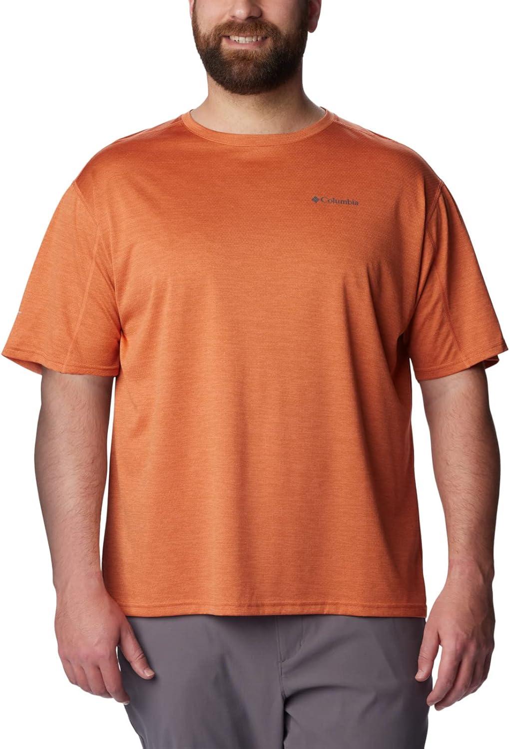 imageColumbia Mens Alpine Chill Zero Short Sleeve CrewDesert Orange Heather