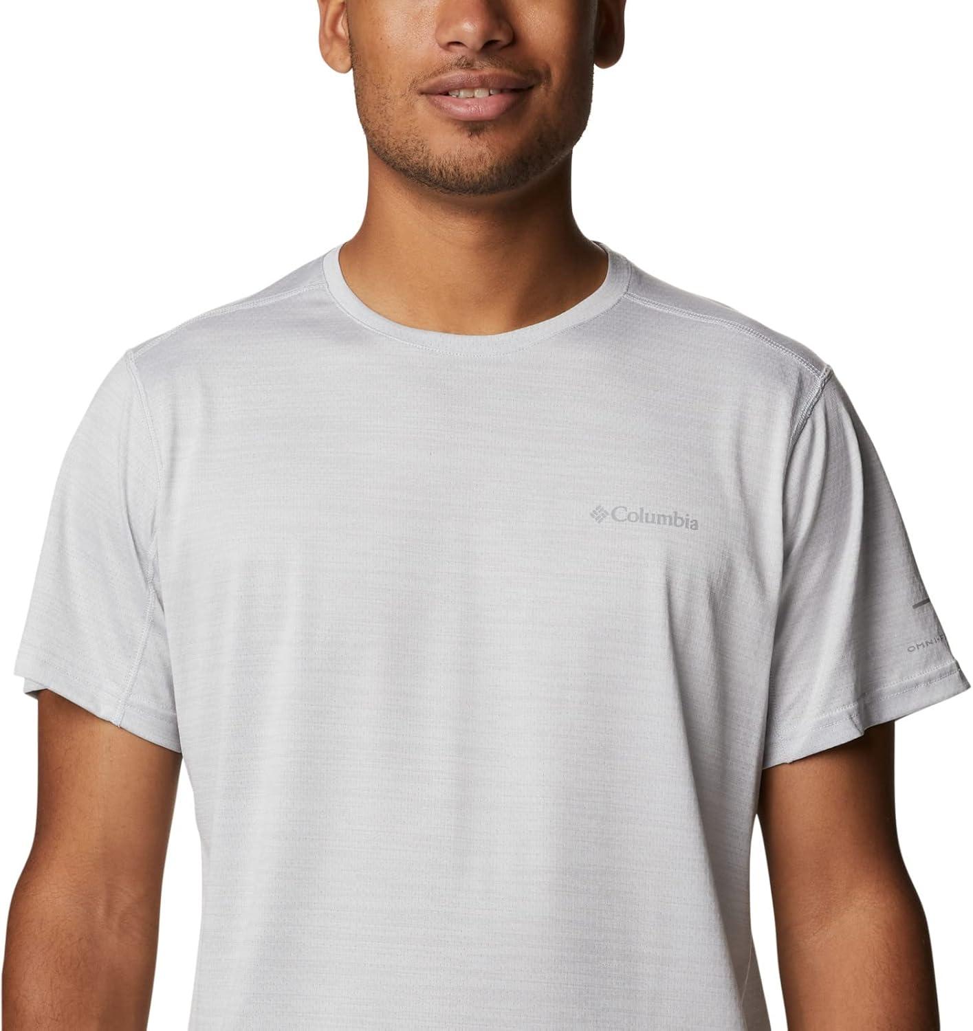 imageColumbia Mens Alpine Chill Zero Short Sleeve CrewWhite Heather