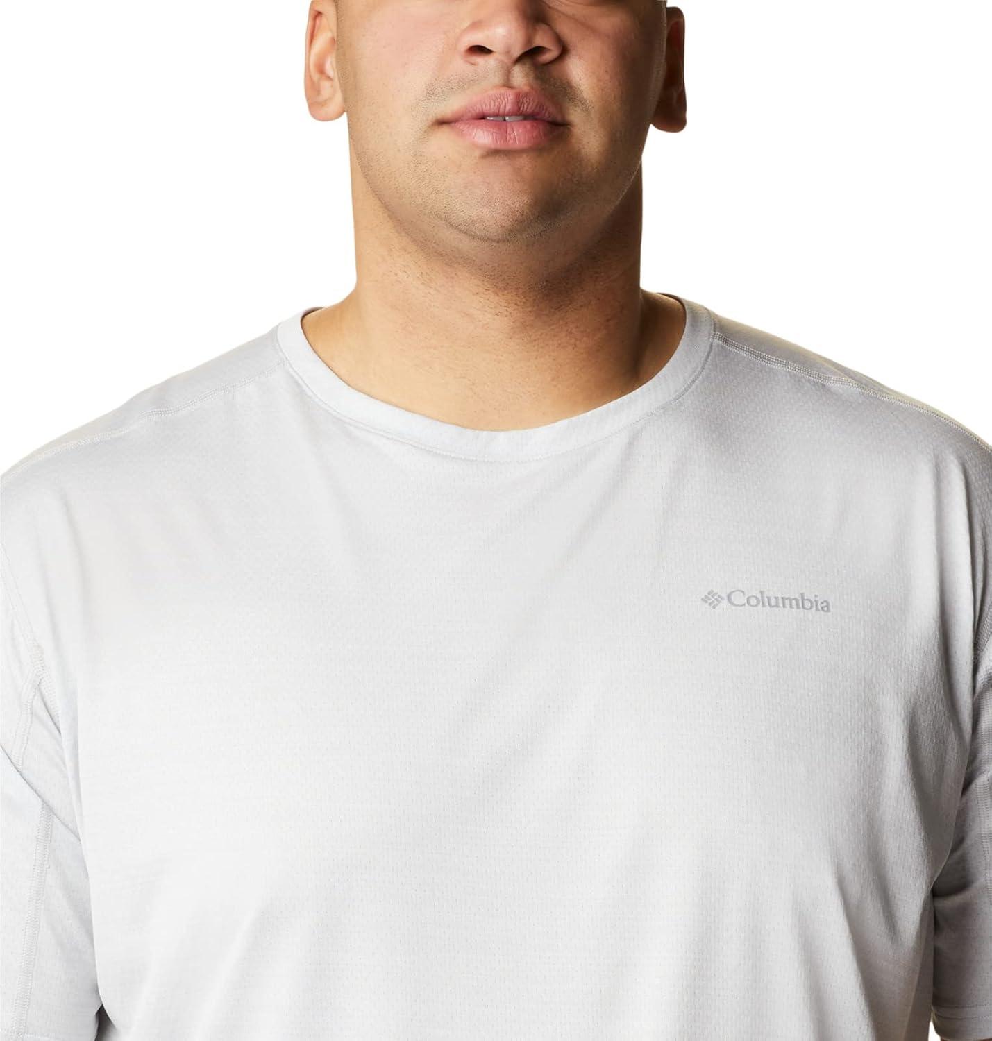 imageColumbia Mens Alpine Chill Zero Short Sleeve CrewWhite Heather
