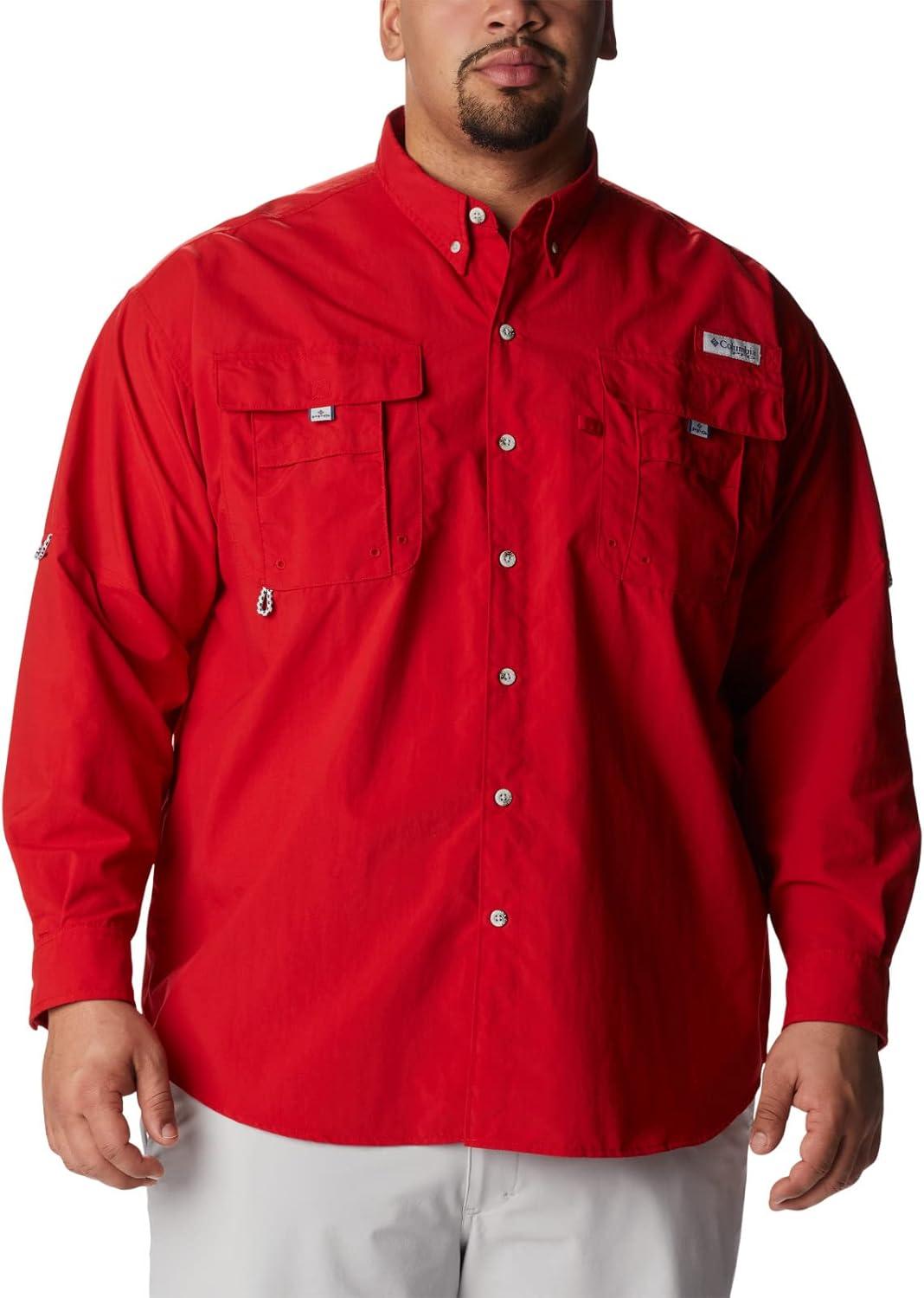 imageColumbia Mens Bahama Ii Long Sleeve ShirtRed Spark