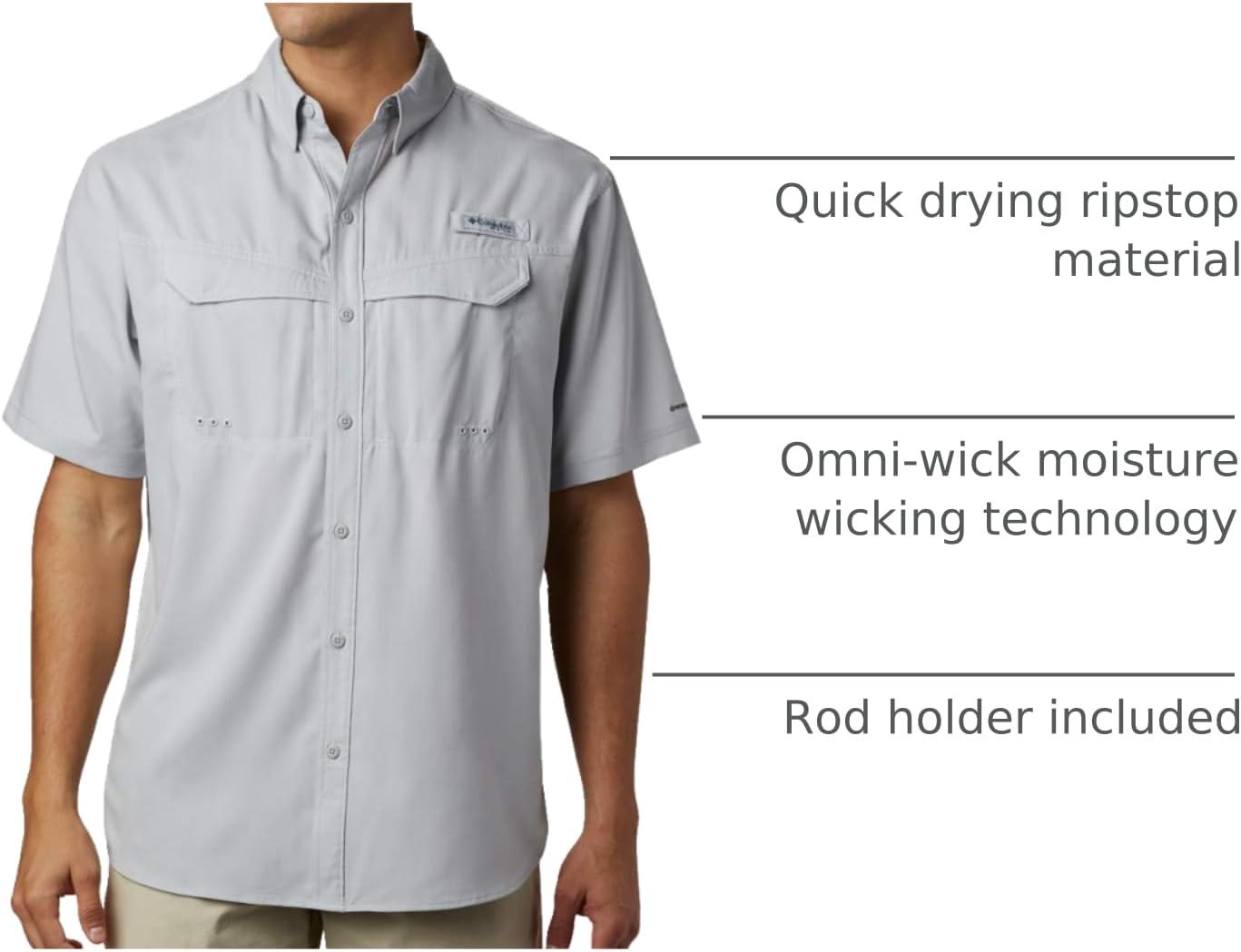 imageColumbia Mens Low Drag Offshore Short Sleeve ShirtCool Grey
