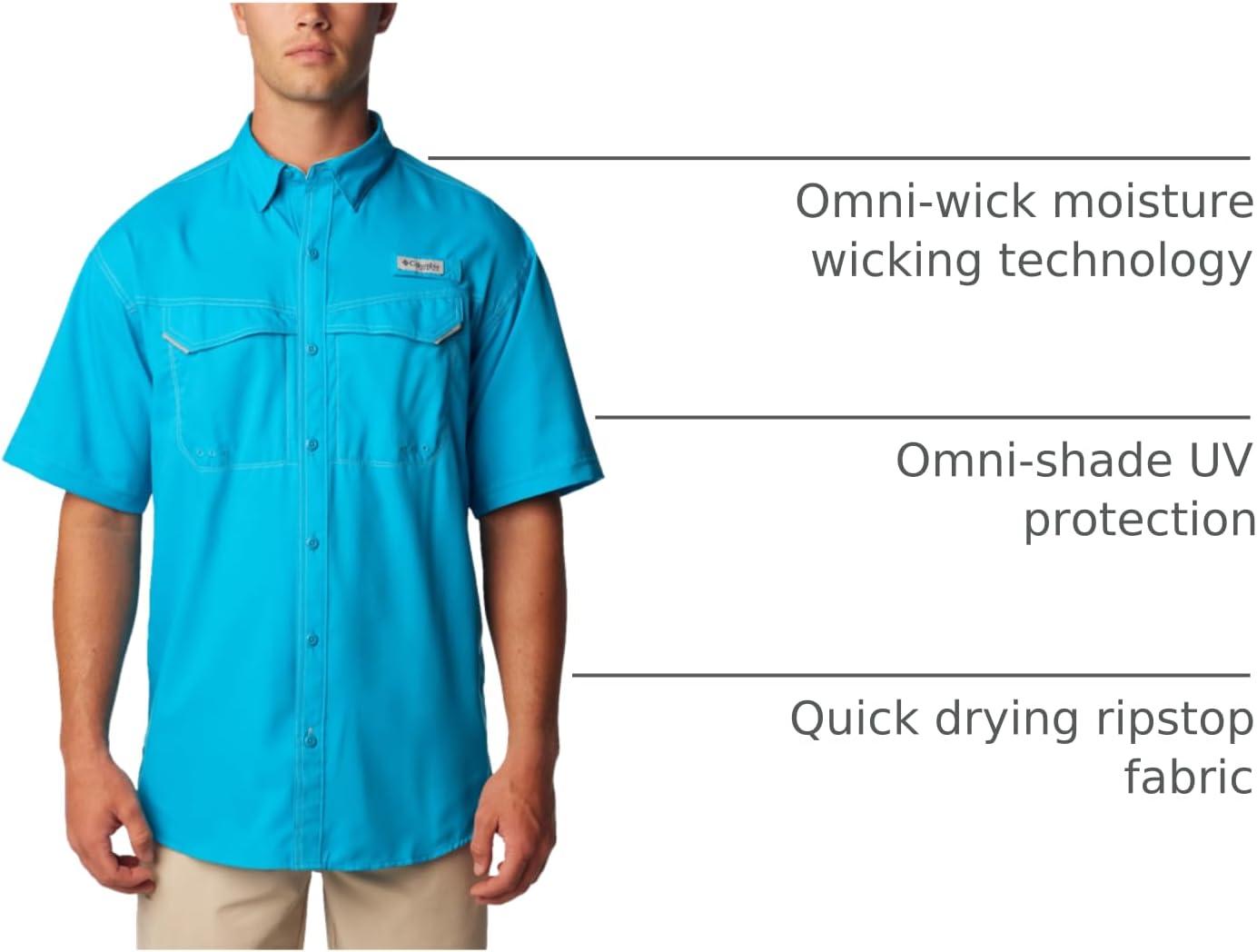 imageColumbia Mens Low Drag Offshore Short Sleeve ShirtOcean Blue