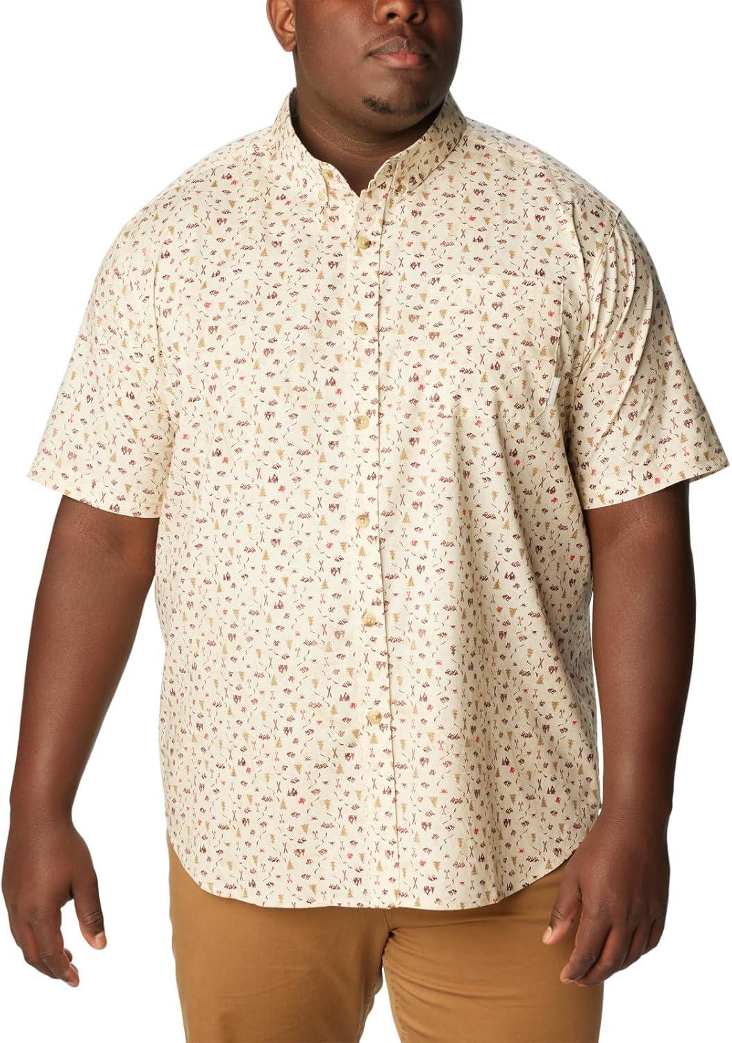 imageColumbia Mens Rapid Rivers II Short Sleeve ShirtChalkMakin Tracks Print
