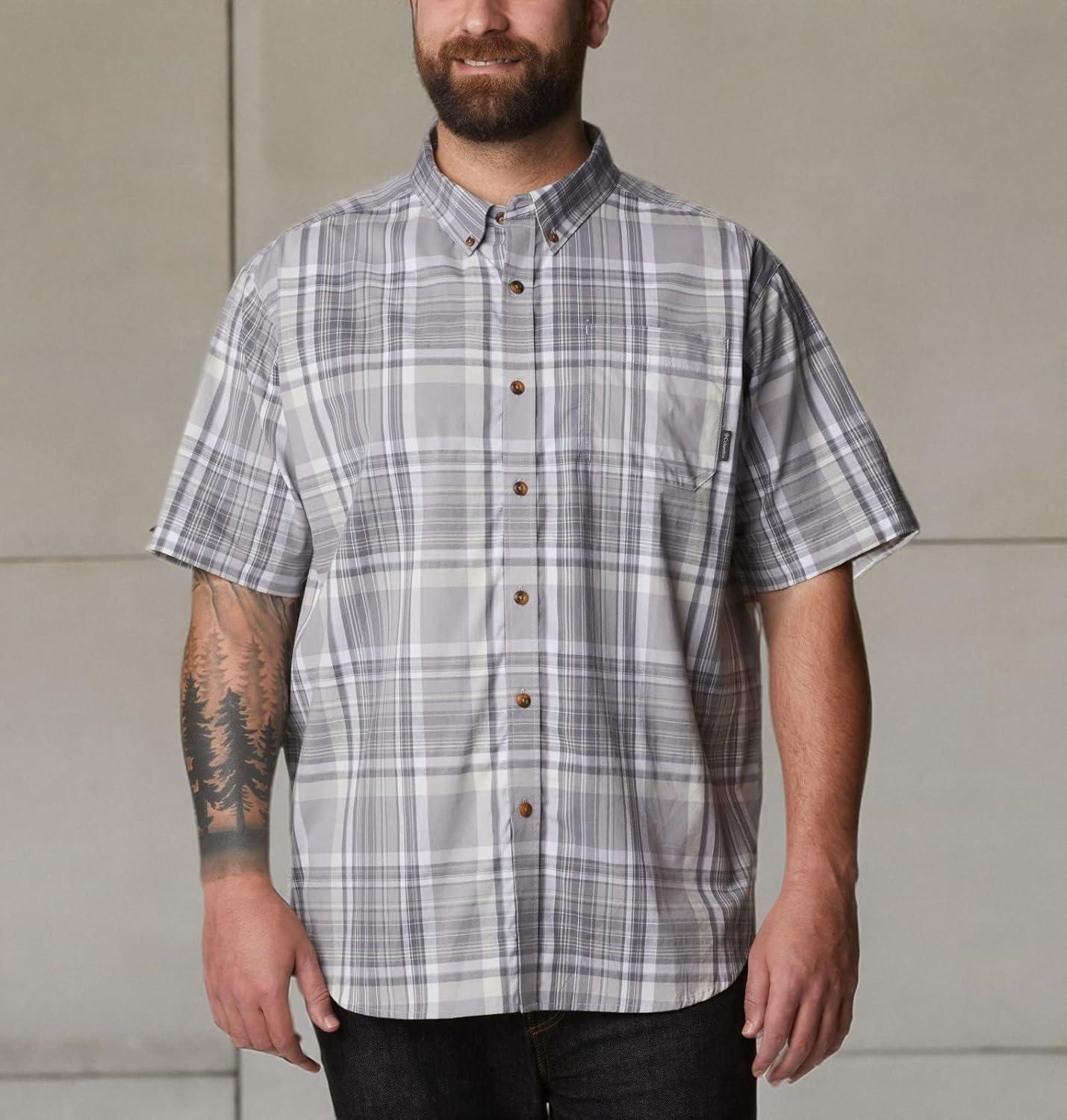imageColumbia Mens Rapid Rivers II Short Sleeve ShirtColumbia Grey Plaid