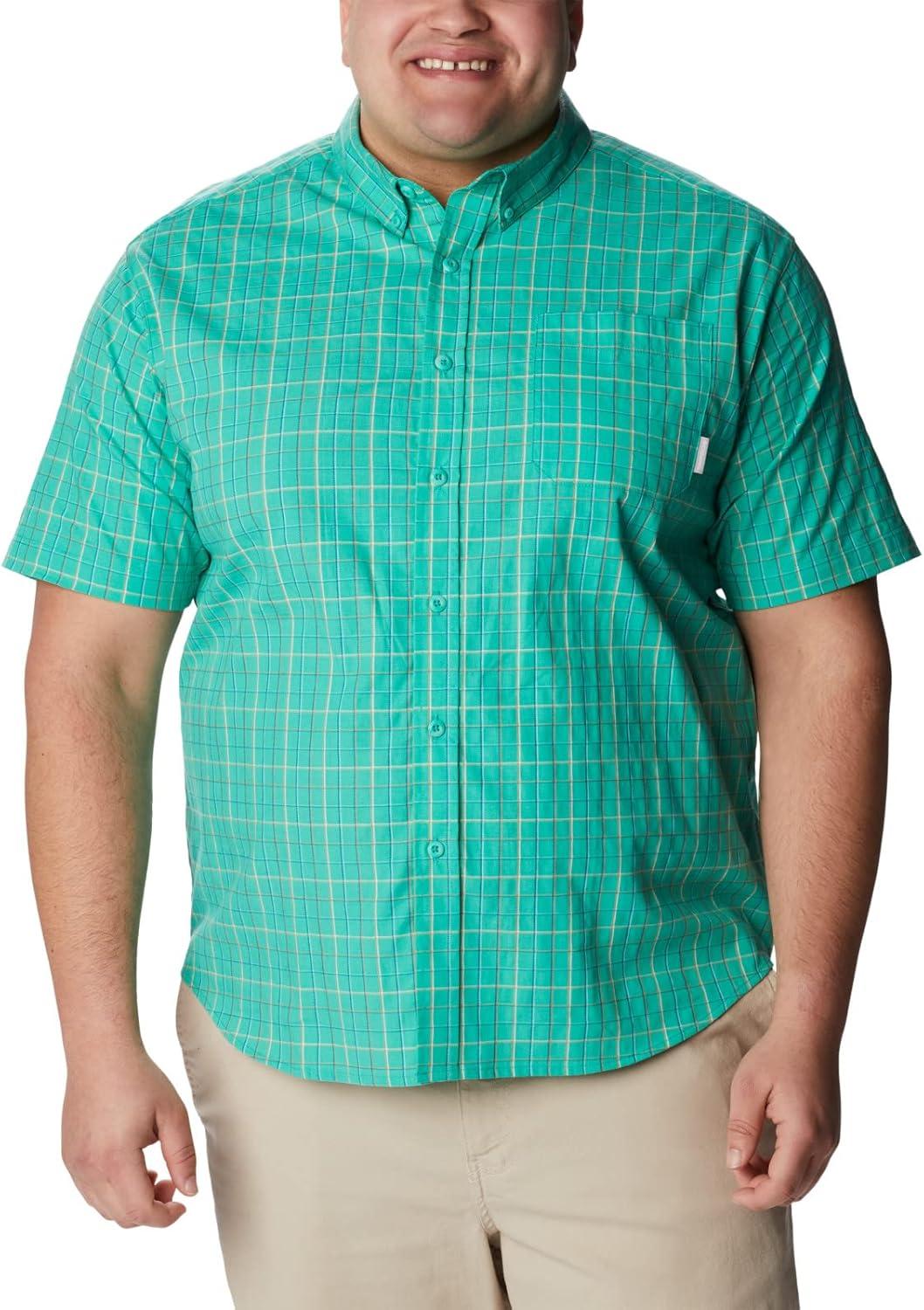imageColumbia Mens Rapid Rivers II Short Sleeve ShirtElectric Turquoise Grid
