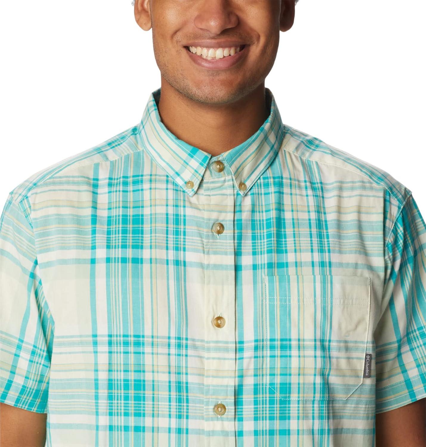 imageColumbia Mens Rapid Rivers II Short Sleeve ShirtIce Green Multi Plaid