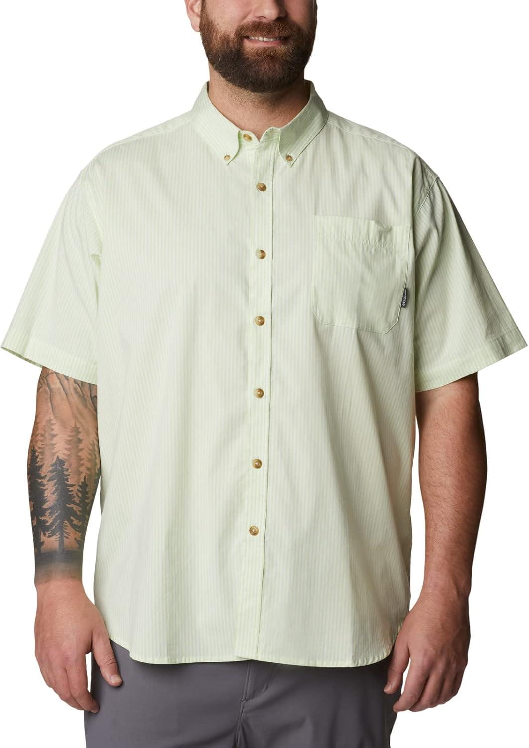imageColumbia Mens Rapid Rivers II Short Sleeve ShirtIce Green Stripe