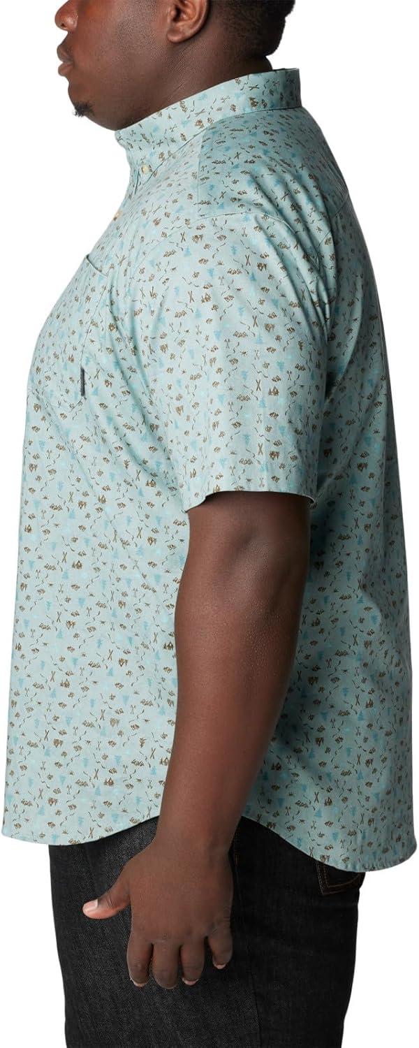 imageColumbia Mens Rapid Rivers II Short Sleeve ShirtStone BlueMakin Tracks Print
