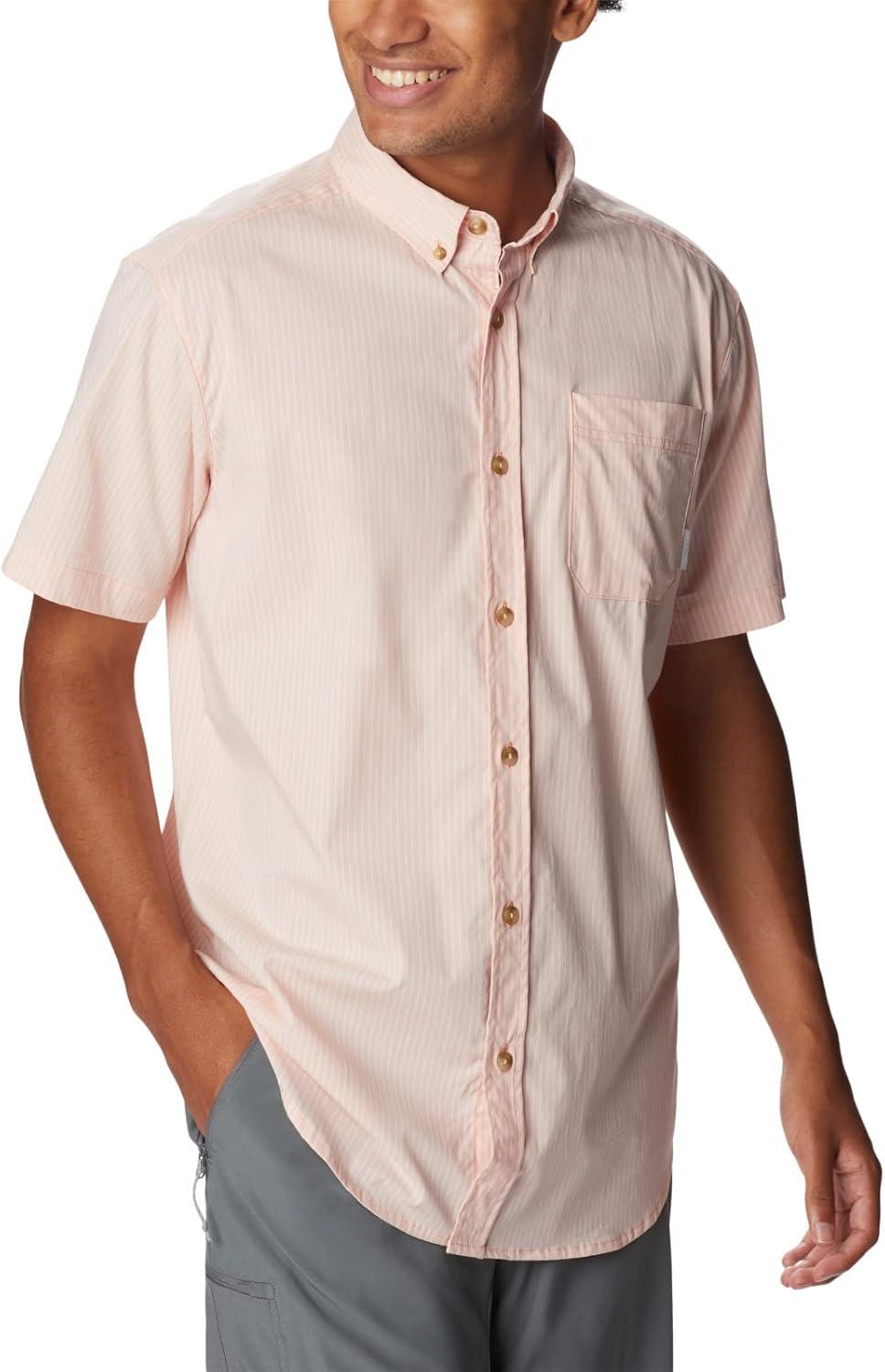 imageColumbia Mens Rapid Rivers II Short Sleeve ShirtSummer Peach Stripe