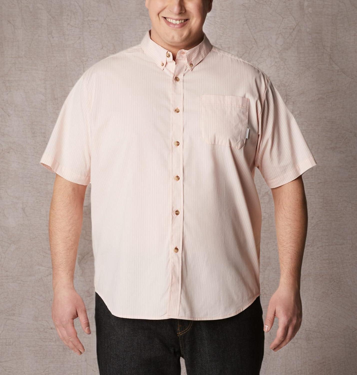 imageColumbia Mens Rapid Rivers II Short Sleeve ShirtSummer Peach Stripe