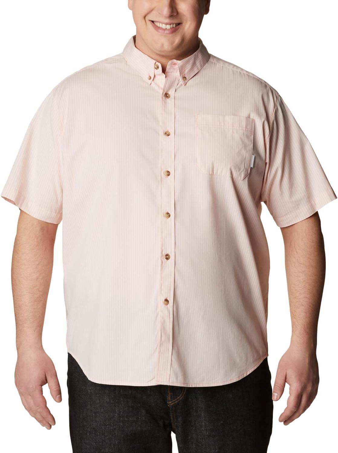 imageColumbia Mens Rapid Rivers II Short Sleeve ShirtSummer Peach Stripe