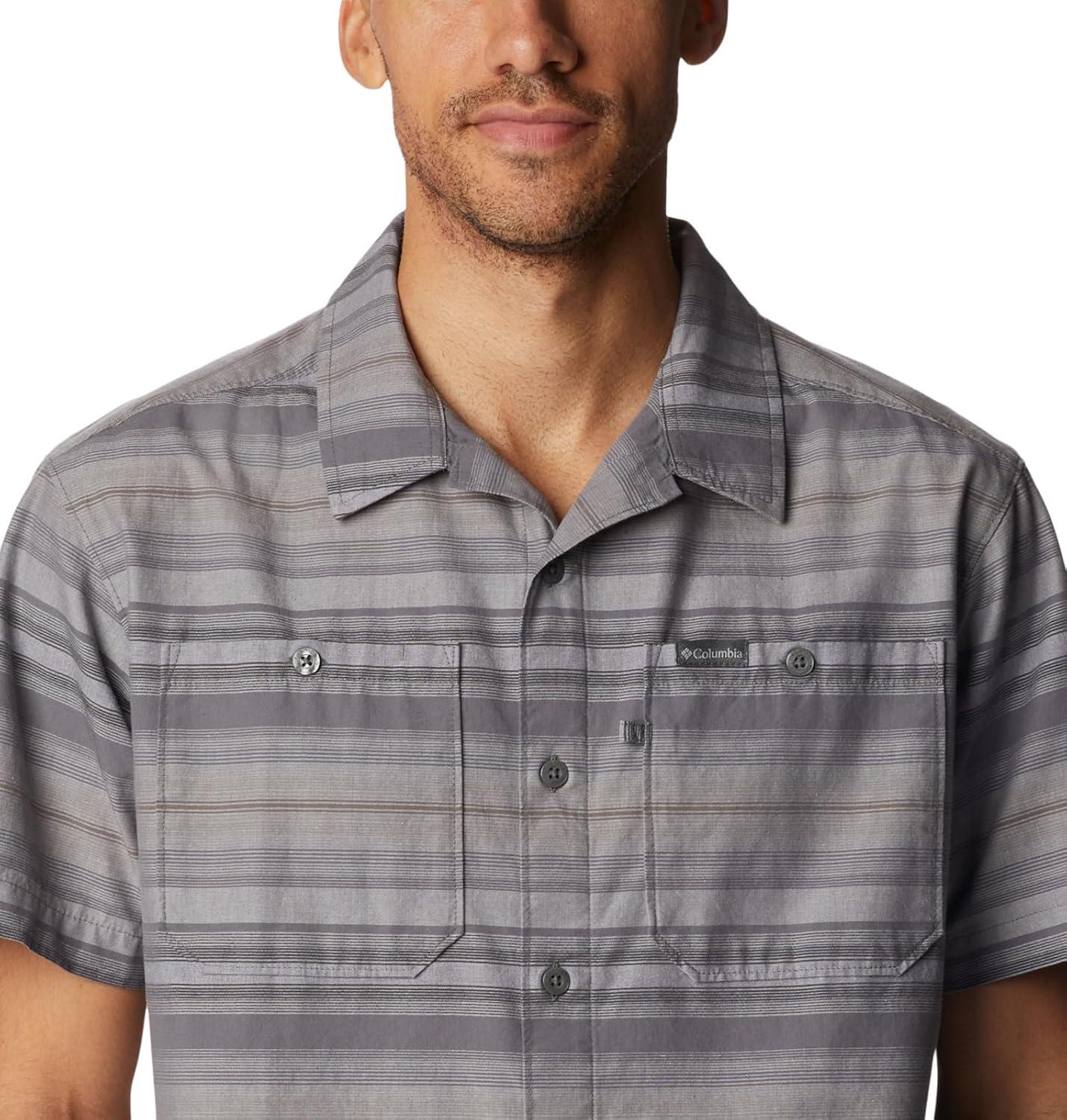 imageColumbia Mens Scenic Ridge Short SleeveCity Grey Stripe